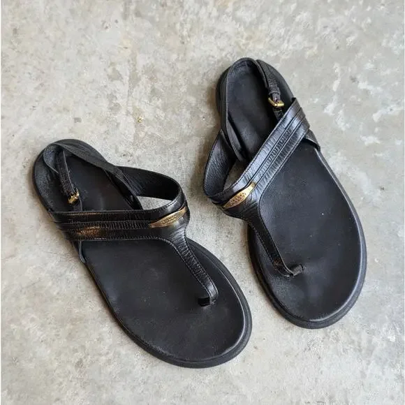 Isabel Marant Nya Sandals 39 Womens Black Leather T-strap Slingback - Picture 1 of 7